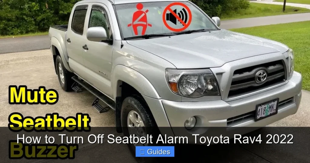How to Turn Off Seatbelt Alarm Toyota Rav4 2022