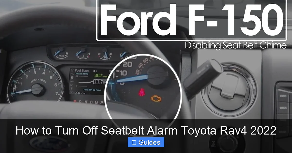 How to Turn Off Seatbelt Alarm Toyota Rav4 2022