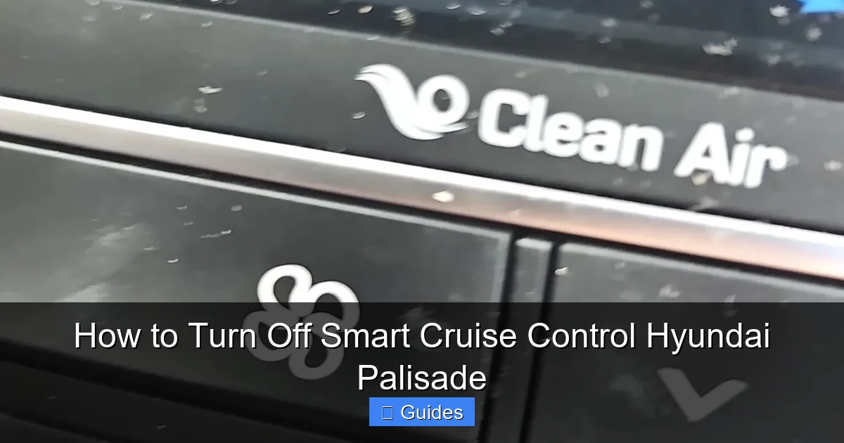 How to Turn Off Smart Cruise Control Hyundai Palisade