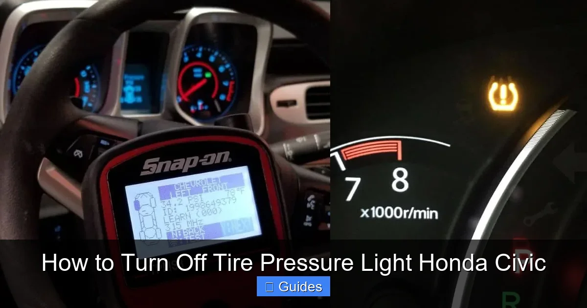 How to Turn Off Tire Pressure Light Honda Civic