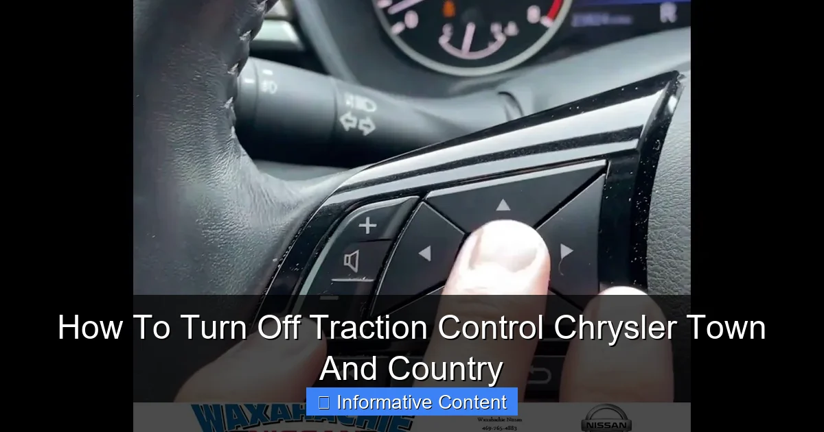 How To Turn Off Traction Control Chrysler Town And Country