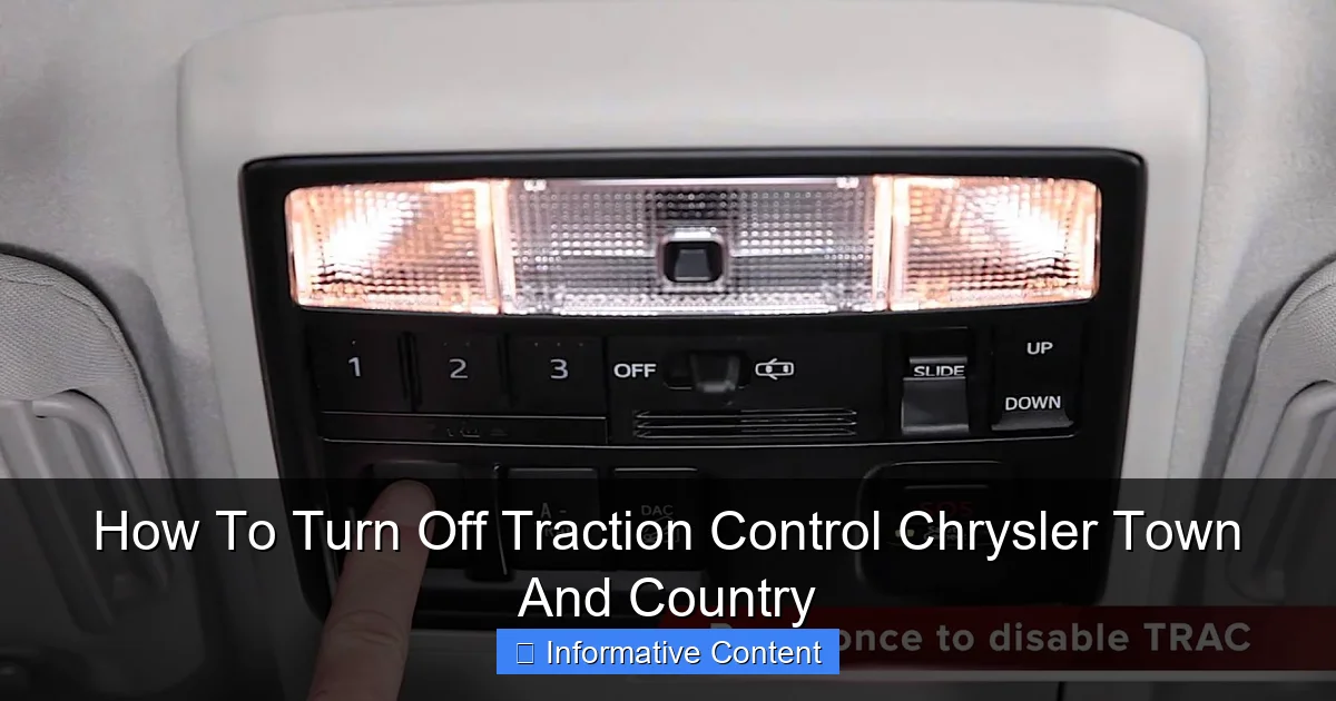 How To Turn Off Traction Control Chrysler Town And Country