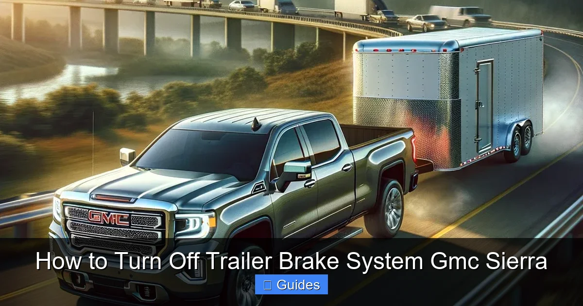 How to Turn Off Trailer Brake System Gmc Sierra
