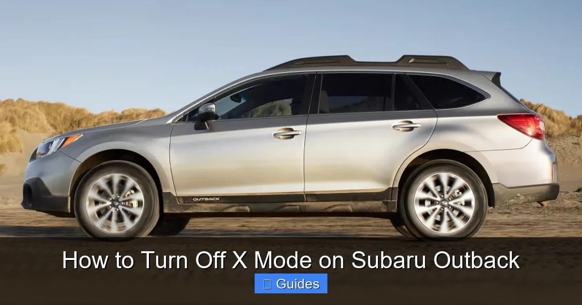 How to Turn Off X Mode on Subaru Outback