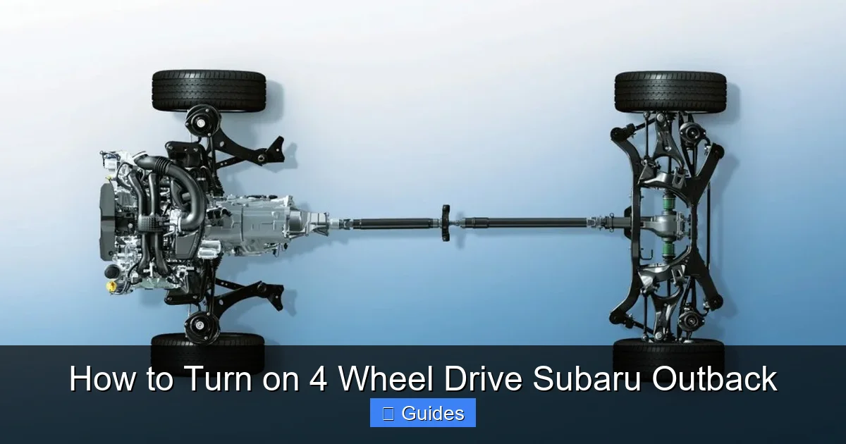 How to Turn on 4 Wheel Drive Subaru Outback