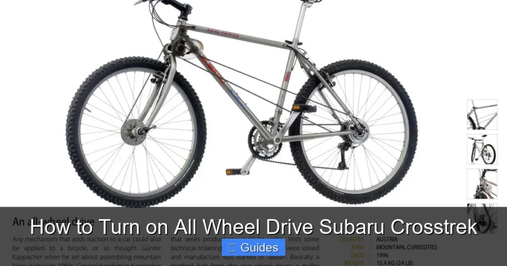 How to Turn on All Wheel Drive Subaru Crosstrek