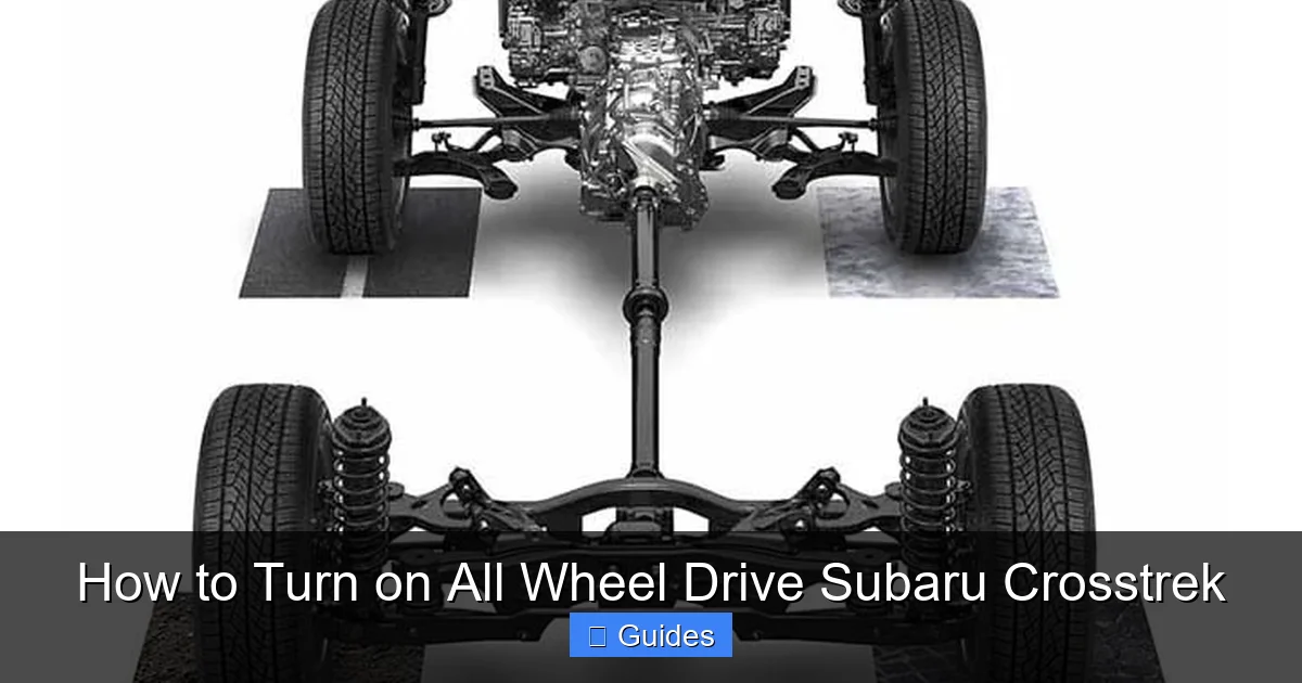 How to Turn on All Wheel Drive Subaru Crosstrek