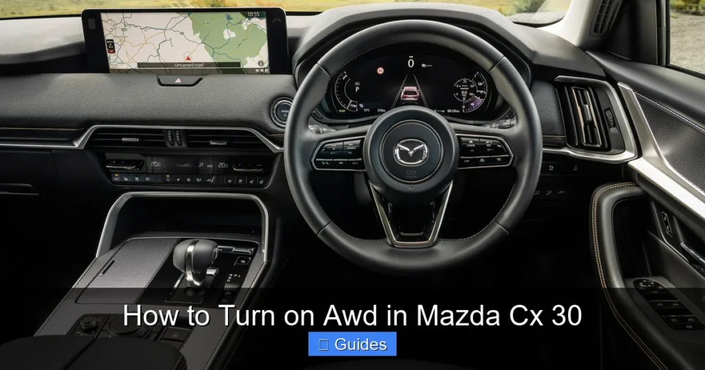How to Turn on Awd in Mazda Cx 30