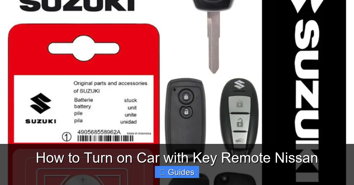 How to Turn on Car with Key Remote Nissan