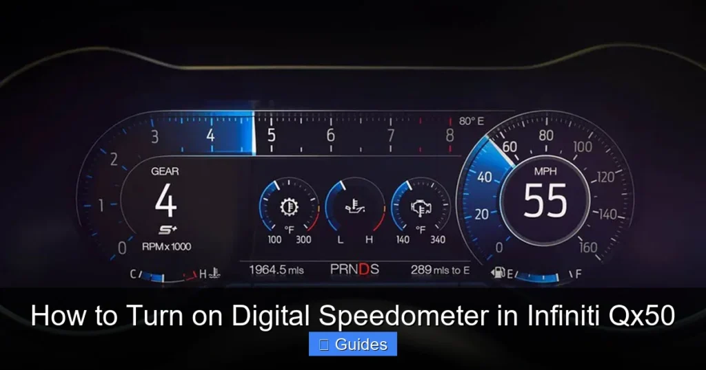 How to Turn on Digital Speedometer in Infiniti Qx50