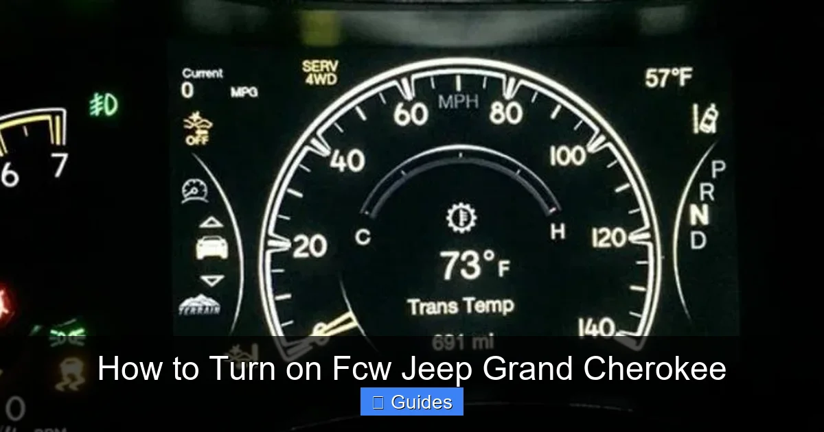 How to Turn on Fcw Jeep Grand Cherokee