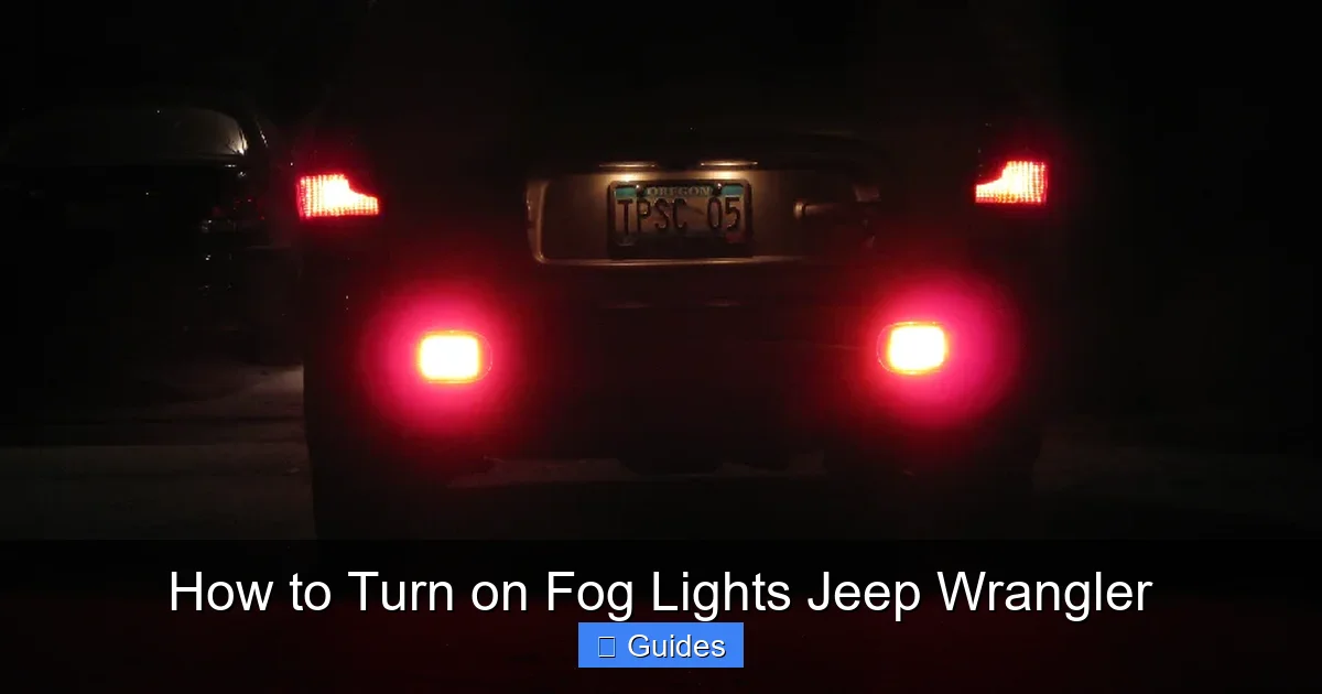 How to Turn on Fog Lights Jeep Wrangler