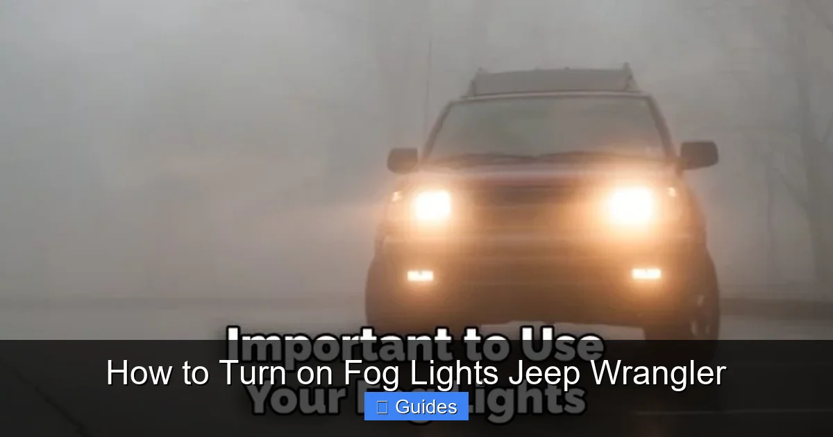 How to Turn on Fog Lights Jeep Wrangler