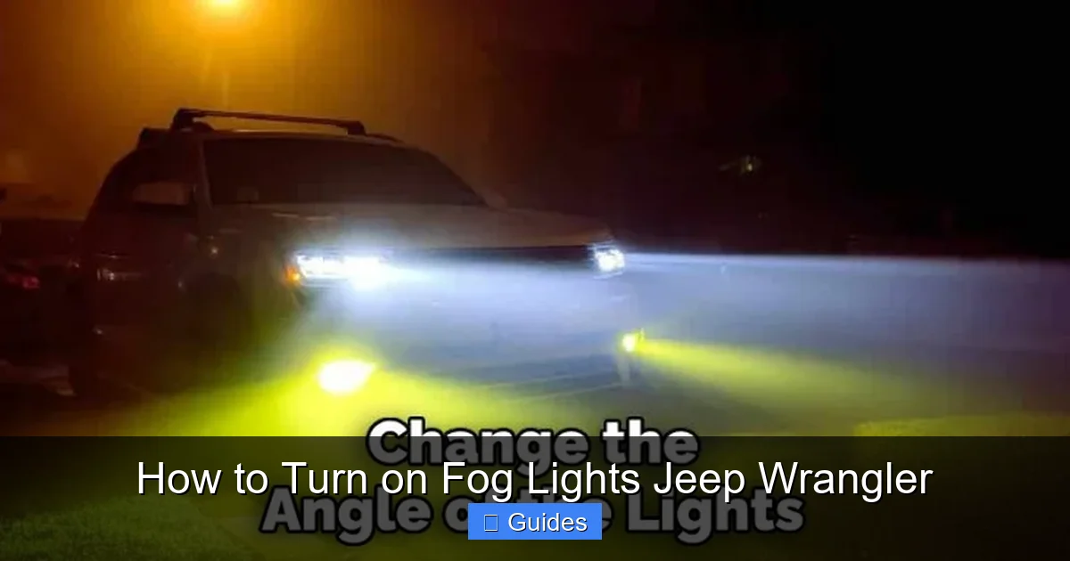 How to Turn on Fog Lights Jeep Wrangler