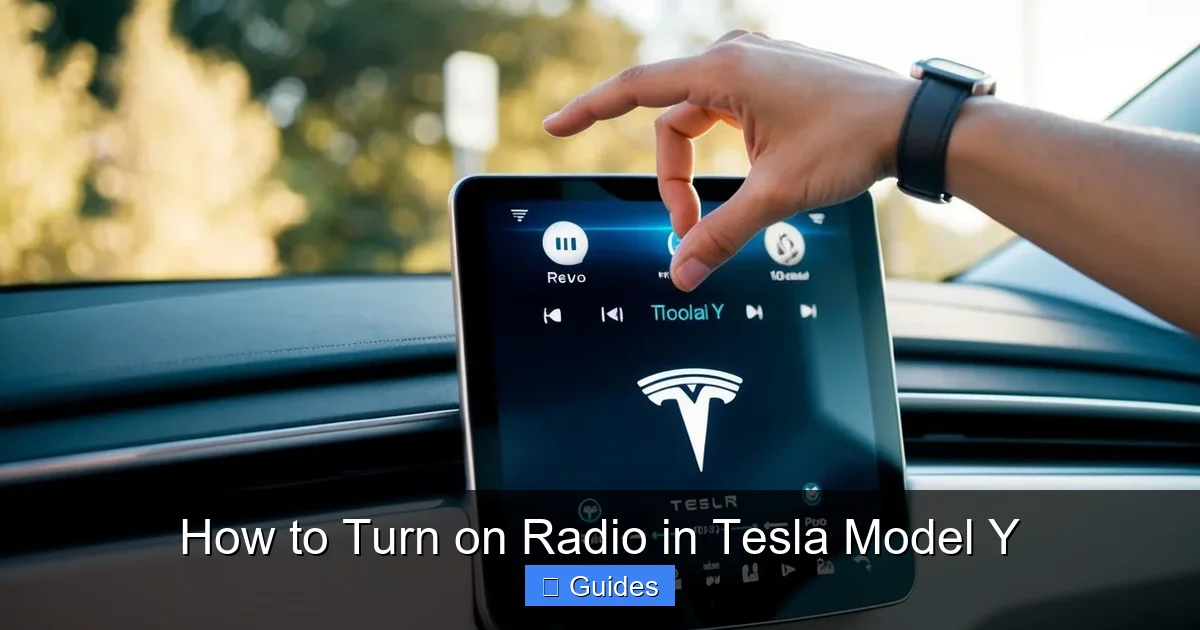 How to Turn on Radio in Tesla Model Y