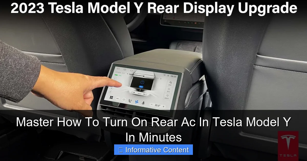 Master How To Turn On Rear Ac In Tesla Model Y In Minutes