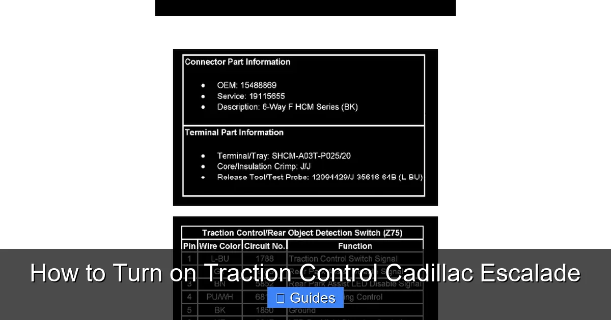 How to Turn on Traction Control Cadillac Escalade