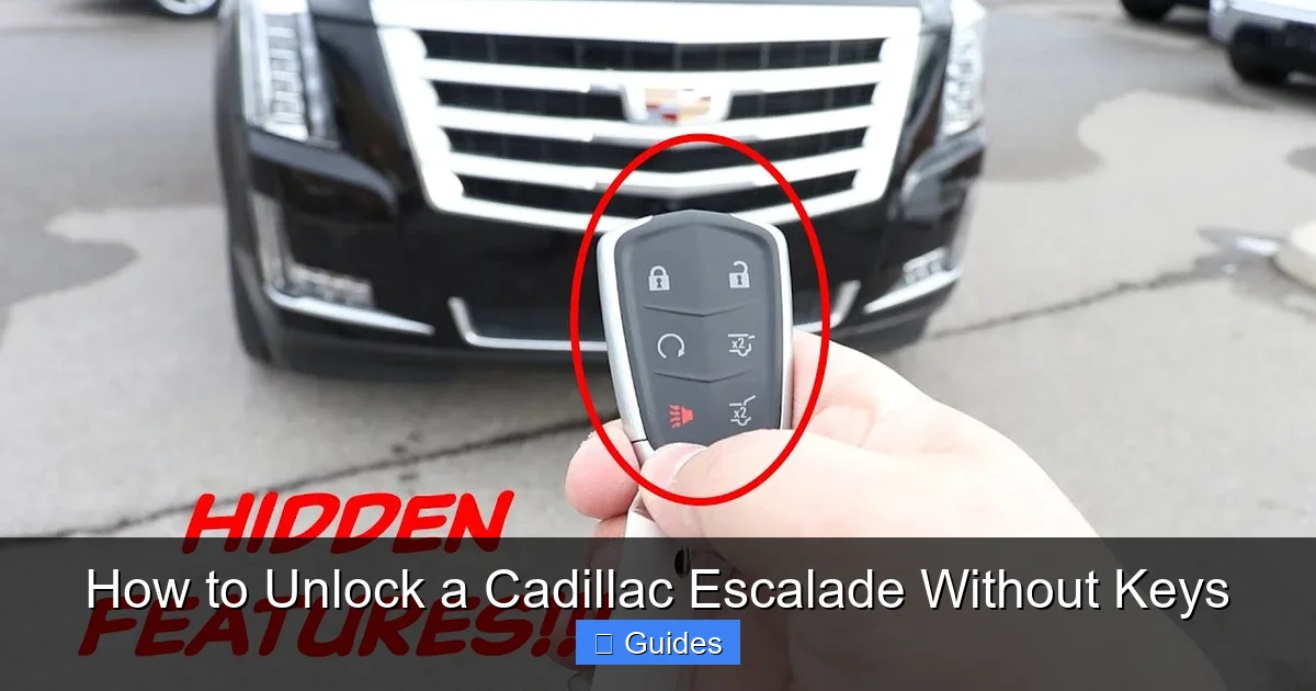 How to Unlock a Cadillac Escalade Without Keys