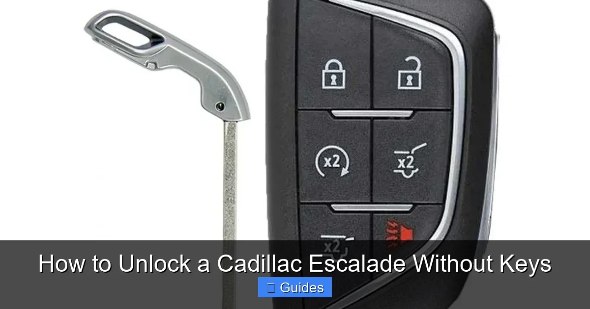 How to Unlock a Cadillac Escalade Without Keys