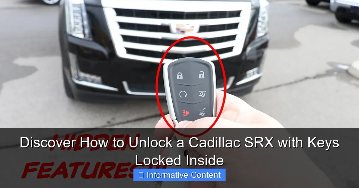 Discover How to Unlock a Cadillac SRX with Keys Locked Inside