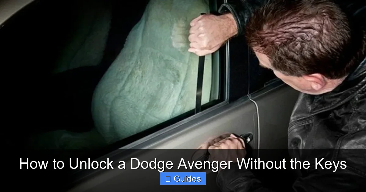 How to Unlock a Dodge Avenger Without the Keys