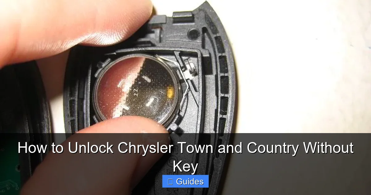 How to Unlock Chrysler Town and Country Without Key