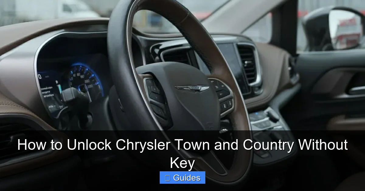 How to Unlock Chrysler Town and Country Without Key