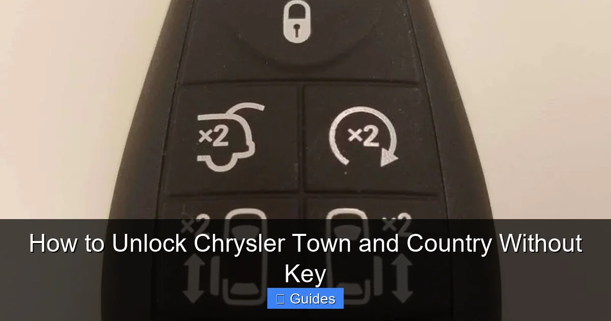 How to Unlock Chrysler Town and Country Without Key