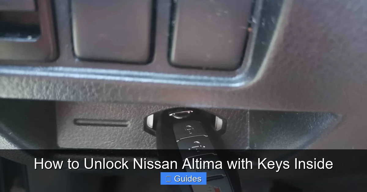 How to Unlock Nissan Altima with Keys Inside