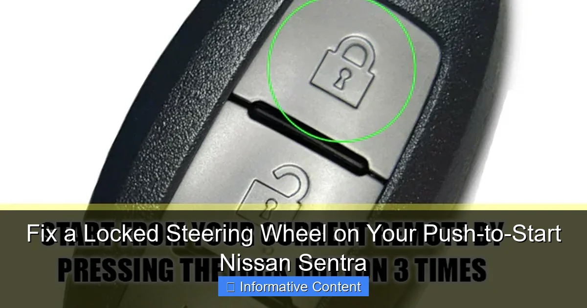 Fix a Locked Steering Wheel on Your Push-to-Start Nissan Sentra