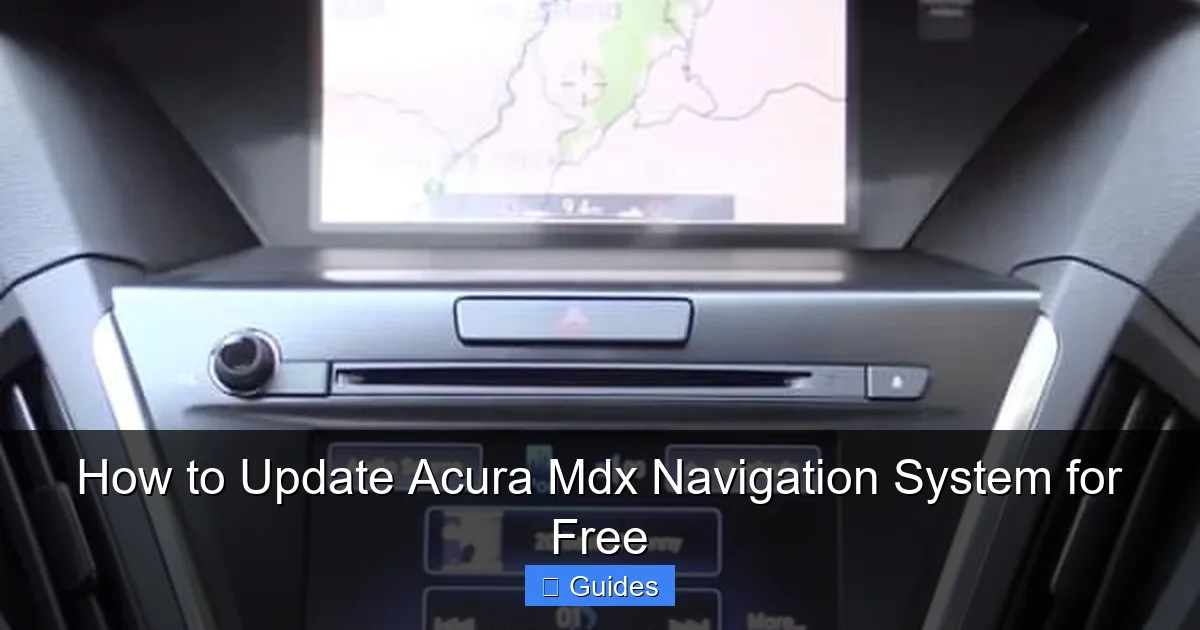 How to Update Acura Mdx Navigation System for Free
