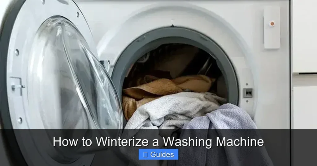 How to Winterize a Washing Machine