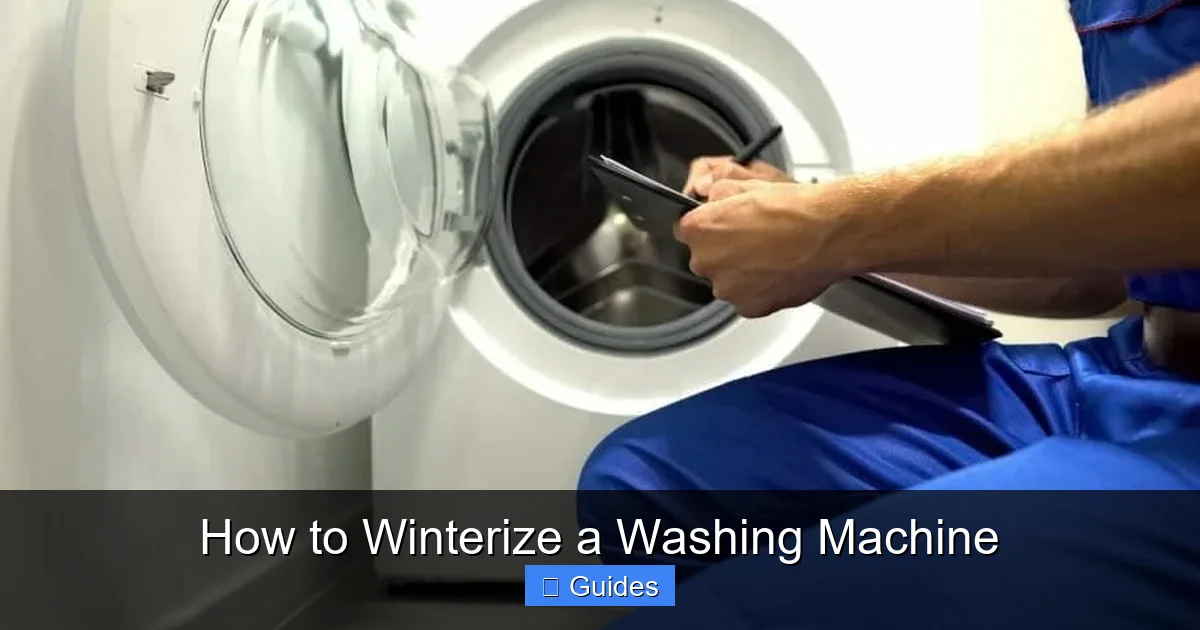 How to Winterize a Washing Machine