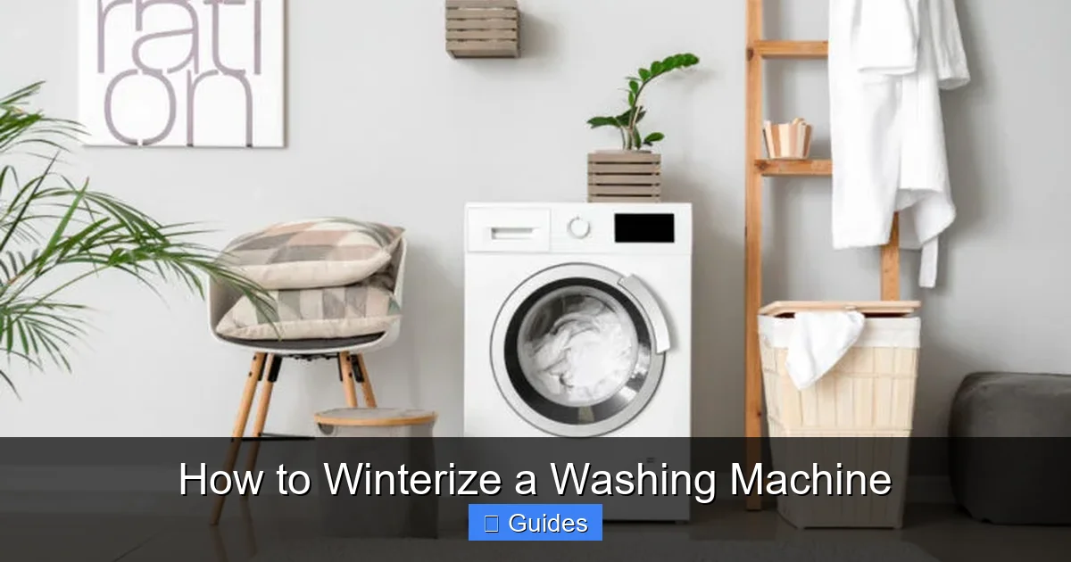 How to Winterize a Washing Machine