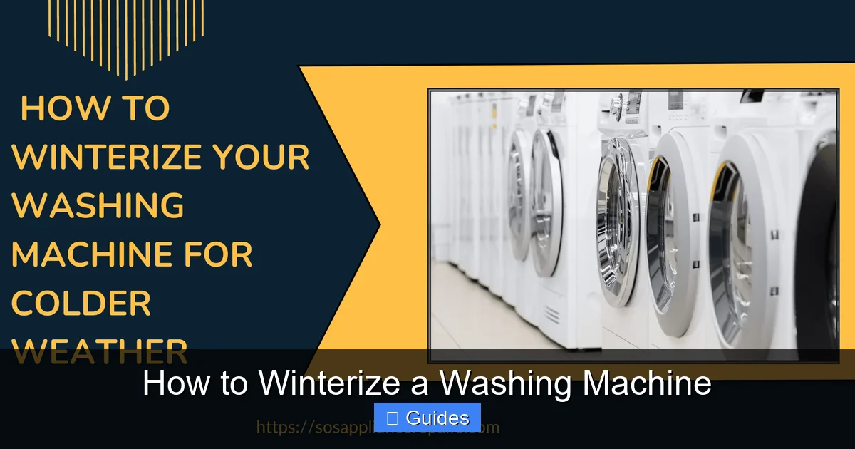 How to Winterize a Washing Machine