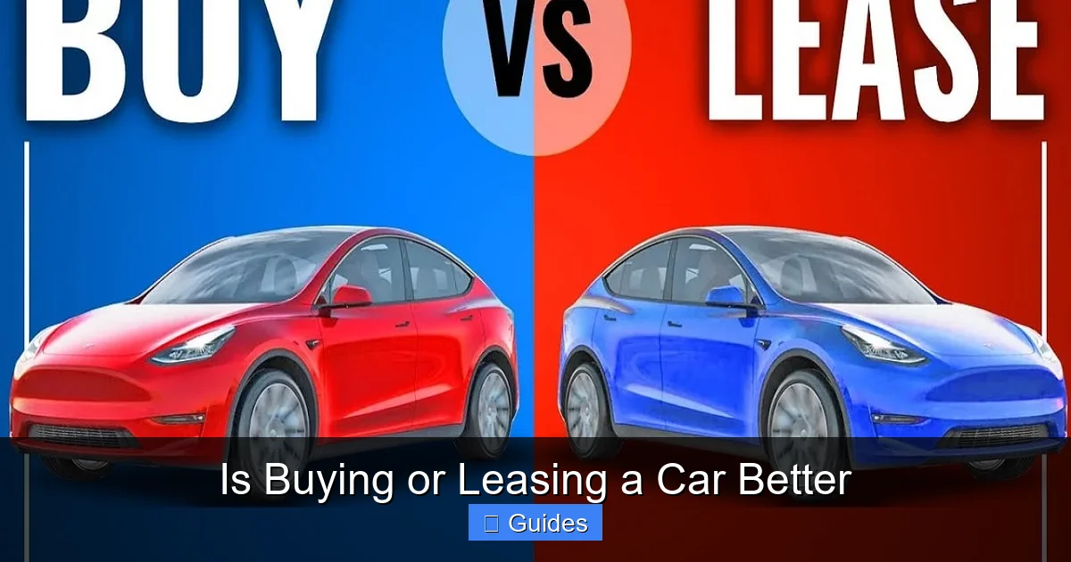 Is Buying or Leasing a Car Better