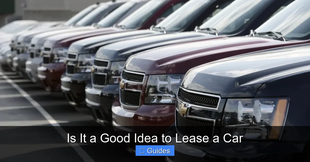 Is It a Good Idea to Lease a Car