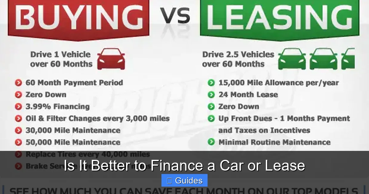 Is It Better to Finance a Car or Lease