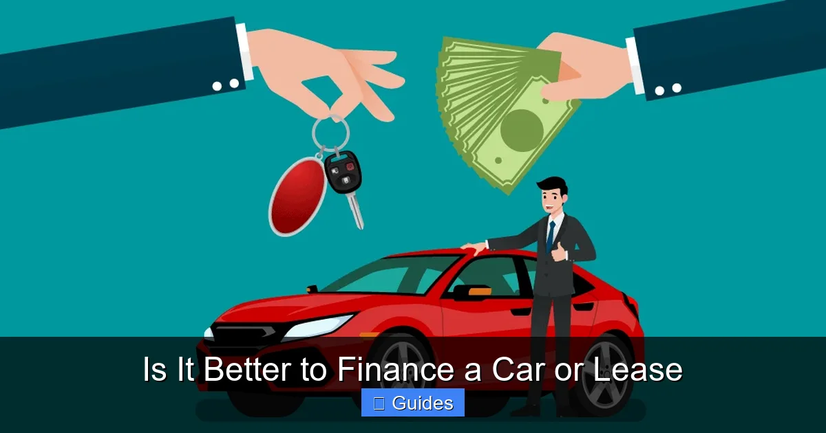 Is It Better to Finance a Car or Lease
