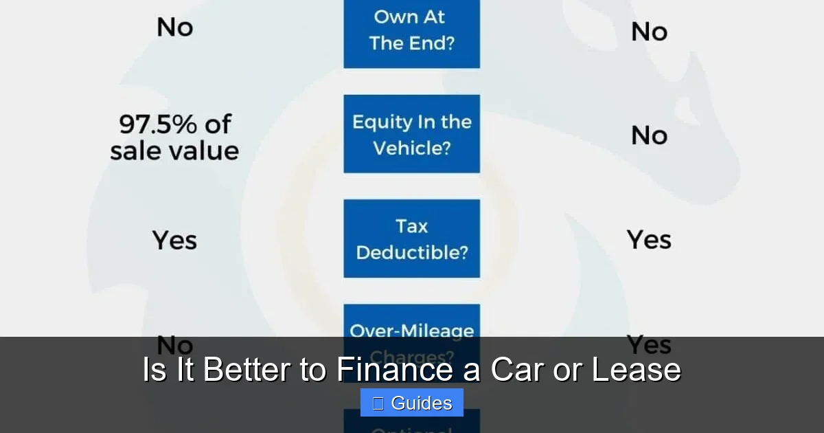 Is It Better to Finance a Car or Lease