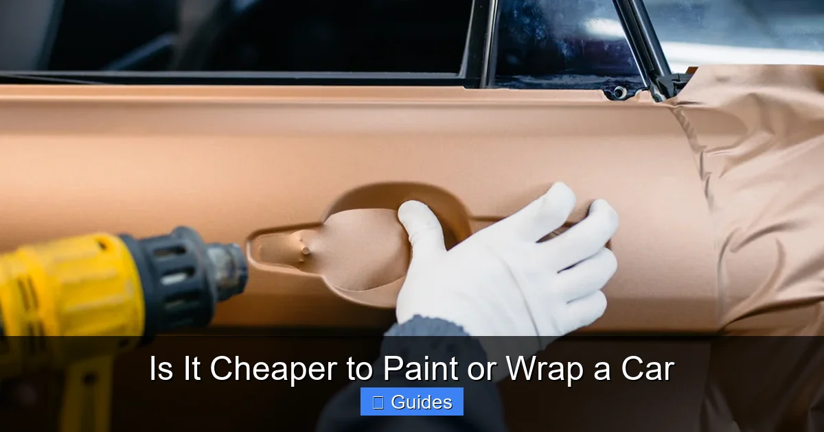 Is It Cheaper to Paint or Wrap a Car