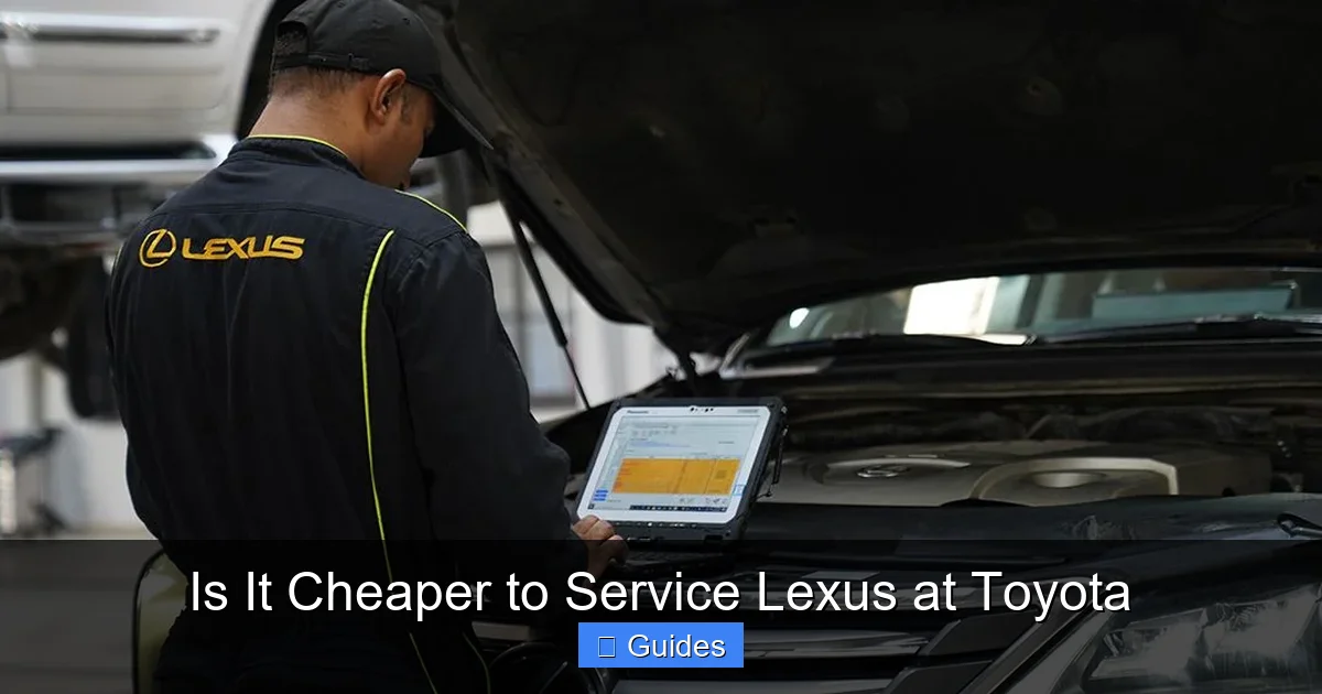 Is It Cheaper to Service Lexus at Toyota