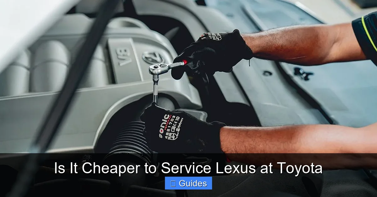Is It Cheaper to Service Lexus at Toyota