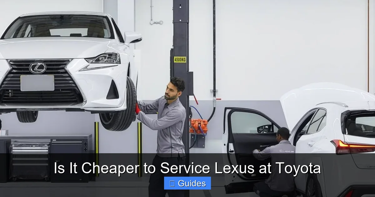 Is It Cheaper to Service Lexus at Toyota