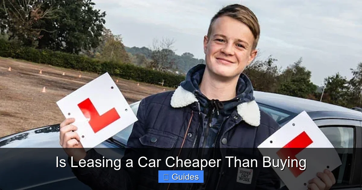 Is Leasing a Car Cheaper Than Buying