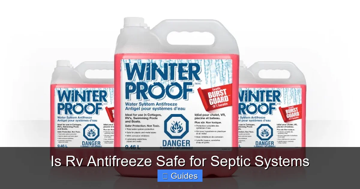 Is Rv Antifreeze Safe for Septic Systems