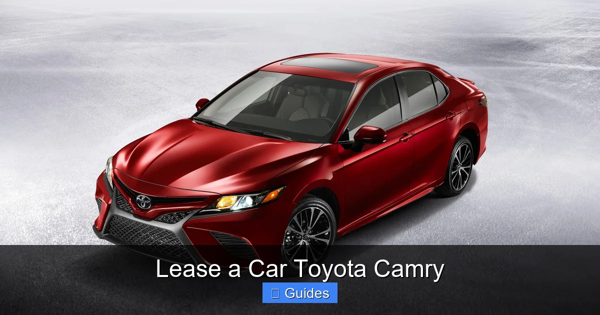 Lease a Car Toyota Camry