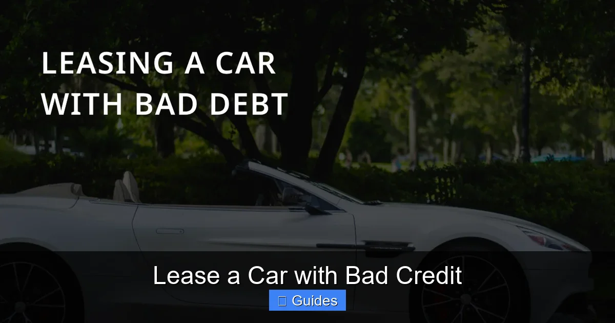 Lease a Car with Bad Credit