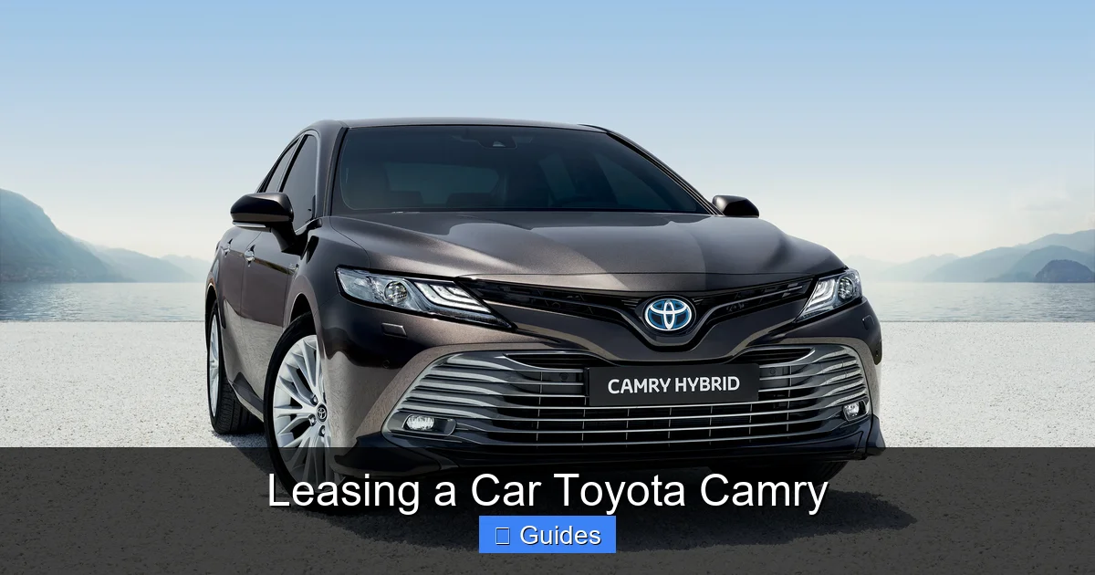 Leasing a Car Toyota Camry