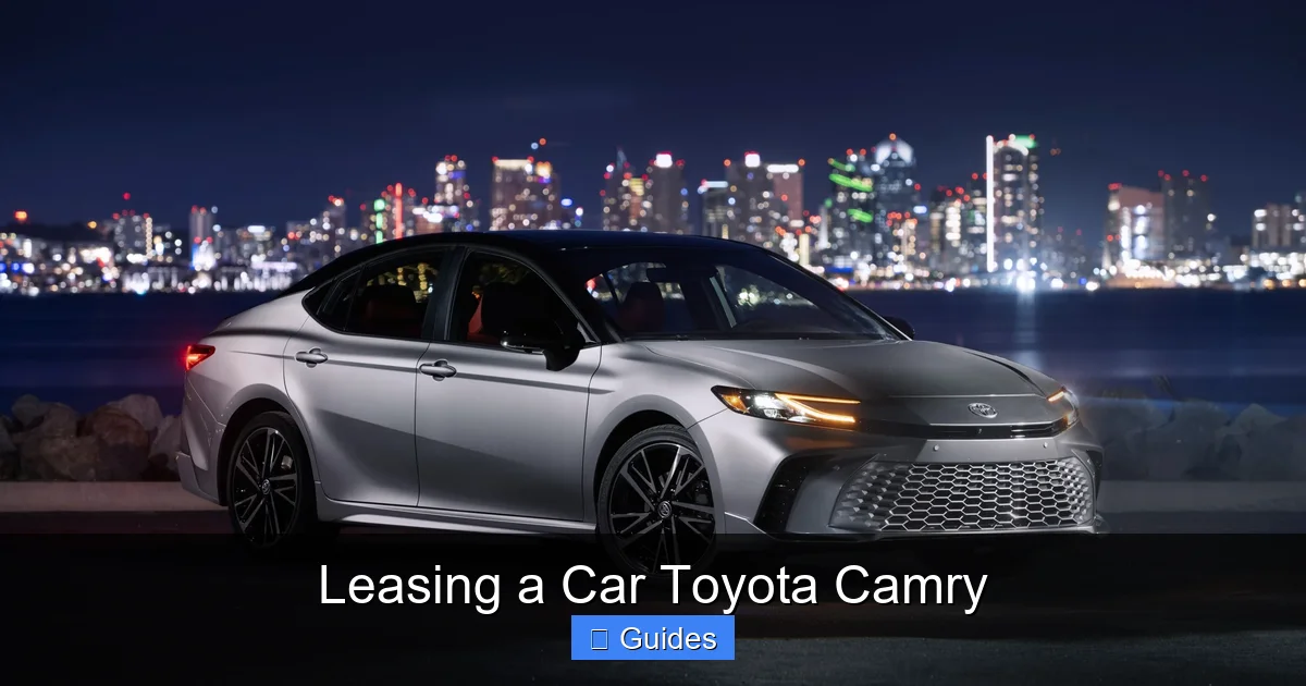 Leasing a Car Toyota Camry
